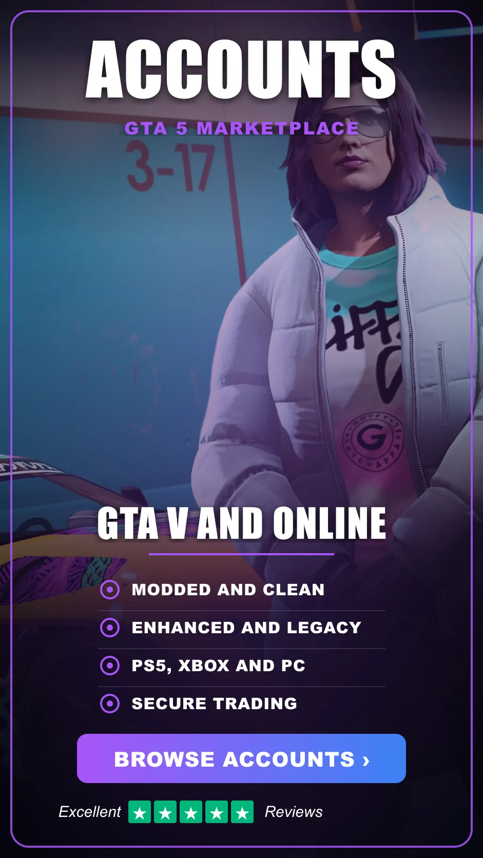 Browse GTA 5 accounts on the EloAscend marketplace