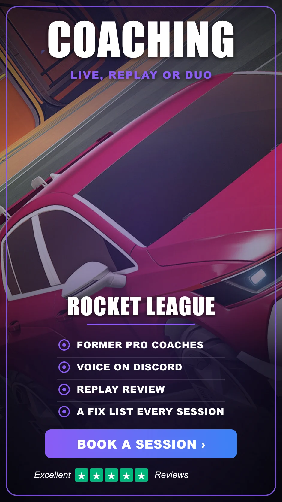 Book Rocket League coaching on EloAscend