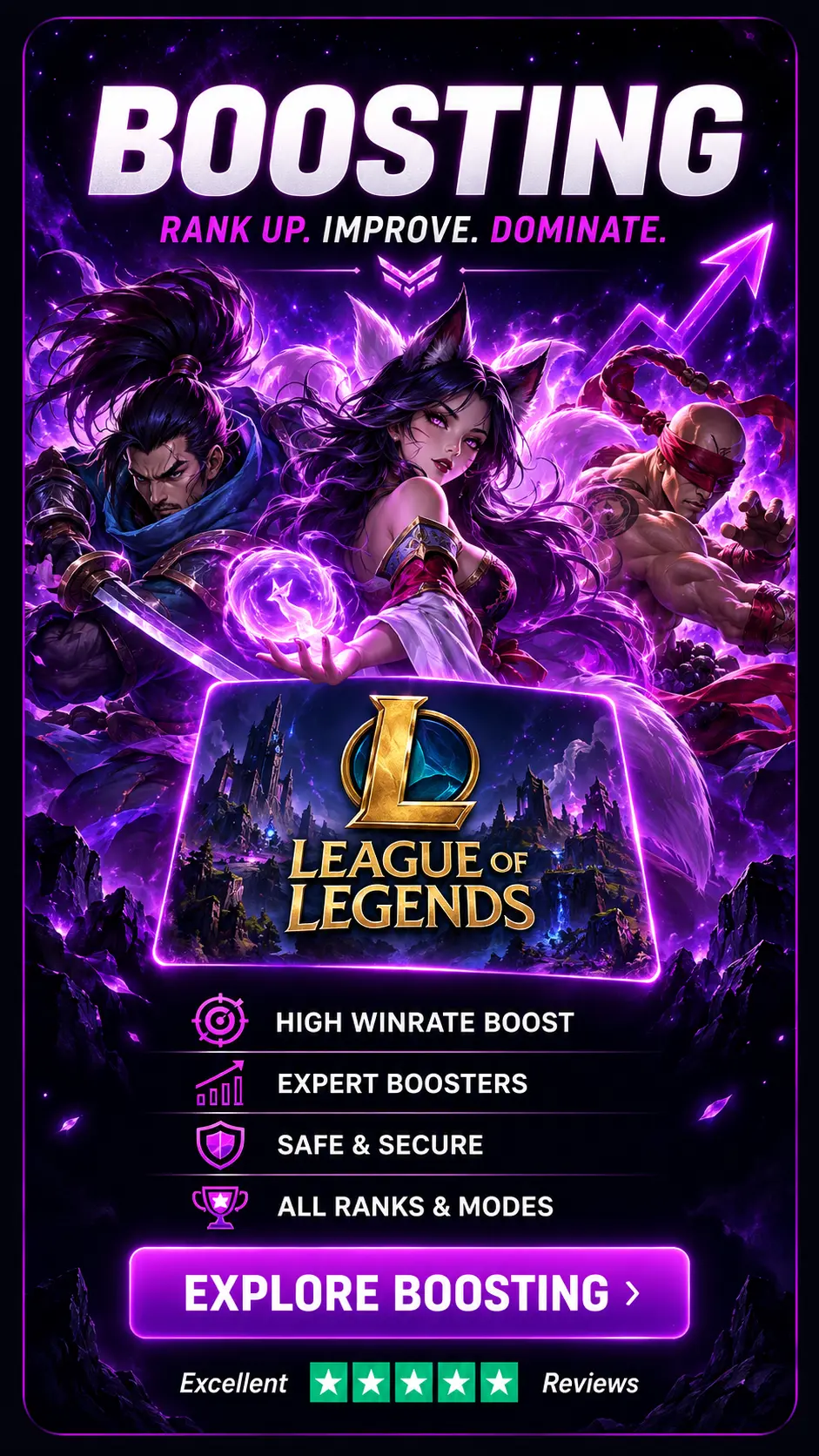 Explore League of Legends boosting on EloAscend