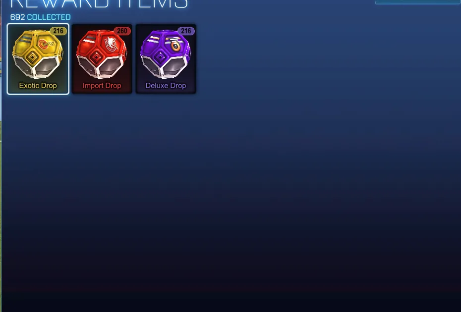 Account inventory screenshot